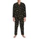thumbnail image 3 of Fotbe Gold Dog Paw Pijama de Hombre con Estampado de Manga Larga, Conjunto de 2 Piezas, Ropa de Dormir Suave y Cómoda con Bolsillos-Large, 3 of 7