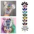 thumbnail image 2 of Decoración De La Etiqueta Engomada De Cristal De Las Mujeres DIY Brillo Tatuaje Para El Carnaval Crazy Night Multicolor Sunnimix Pegatina de cristal de cara, 2 of 8