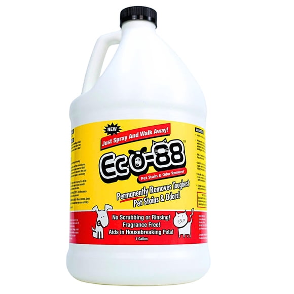 Eliminador ecológico de manchas y olores de mascotas Eco-88 Brands, recarga de 3,8 L