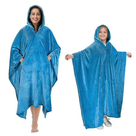 Fluffy poncho blanket hotsell