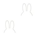 thumbnail image 1 of relayinert Rabbit Nightlight LED Lamp USB for Children s Room Cute and Decorative White 29x30cm 2Set, 1 of 6