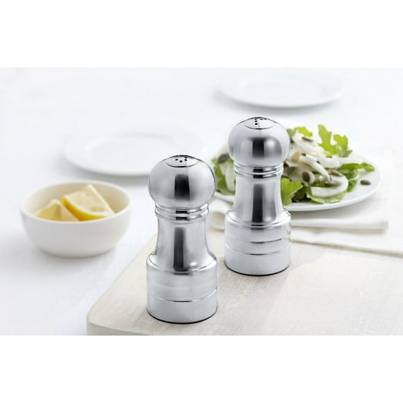 Salière et poivrière Century de Trudeau Maison en acier inoxydable de 11,5 cm (4,5 po) Salière & poivrier acier inox