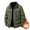 #Army Green, variant on DPTALR Men's Solid Color Thick Corduroy Lapel Zipper Cardigan with Long Sleeves,Khaki,XXL