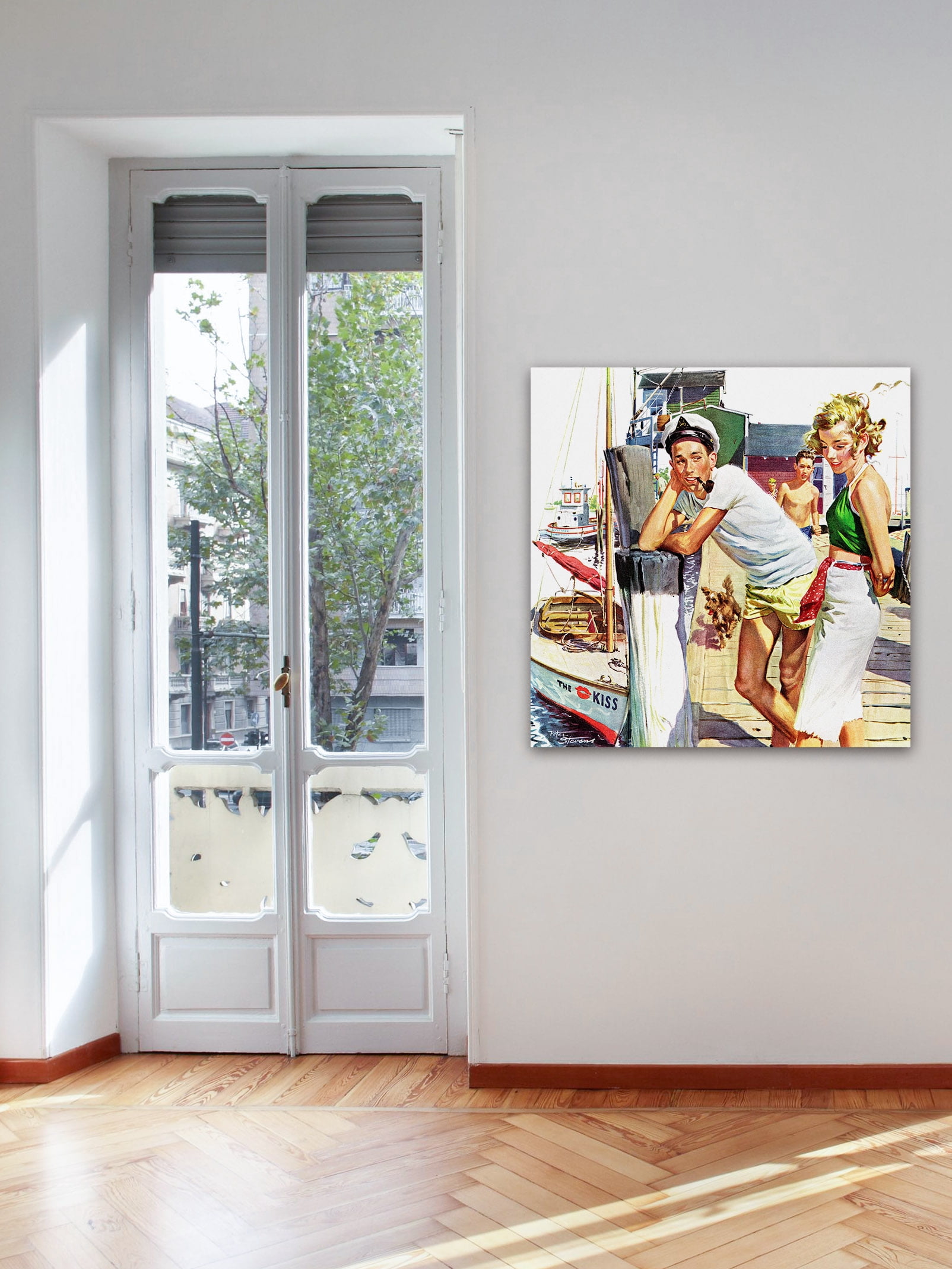 "Checking Her Out" Painting Print on Wrapped Canvas