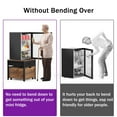 thumbnail image 5 of Homieasy Mini Fridge Stand with Drawer Storage & Sockets, Heavy Duty Mini Refrigerator table with Rolling Cabinet for Dorm, Apartment, Office, Mini Fridge and Microwave Stand,Rustic Brown, 5 of 8