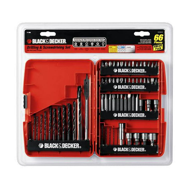 66 Piece Drilling And Screwdriving Drill Driver Bit Set - Black & Decker