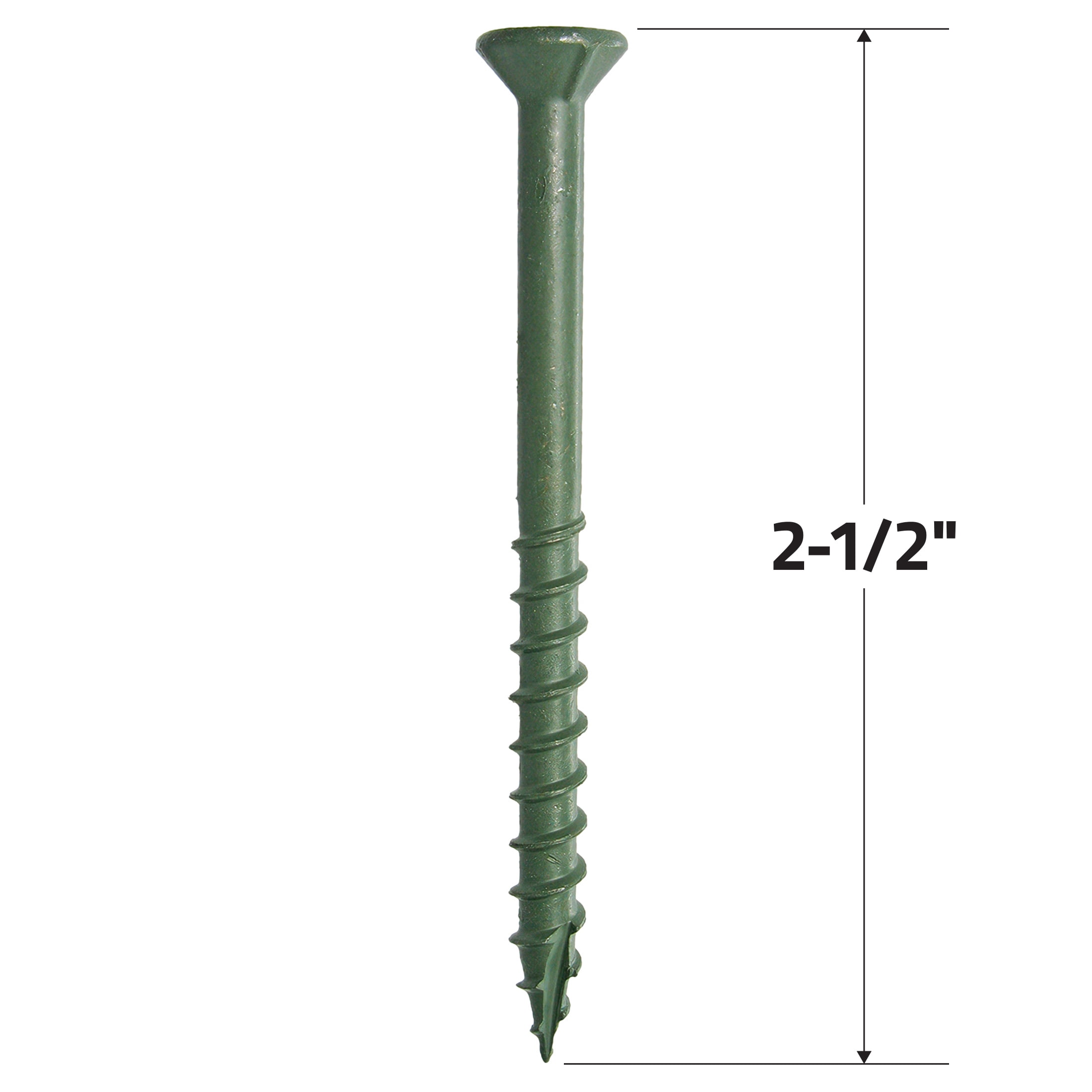 Grip-Rite PrimeGuard Plus #9 x 2-1/2 in. Green Wood to Wood Deck Screw 1lb.