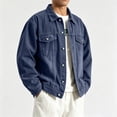 thumbnail image 6 of Hvogkswy Vintage Washed Jean Jacket Men Long Sleeve Button Denim Jackets Lightweight Work Jean Jacket Coat with Pockets, 6 of 7