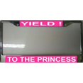 thumbnail image 1 of Yield to the Princess-Pink License Plate Frame  Free Screw Caps with this Frame, 1 of 2