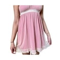 thumbnail image 4 of Franhais Women Summer Dress, Dot Lace Spaghetti Strap Low-Cut Sleeveless Ruffle One-Piece, 4 of 6