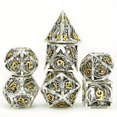 thumbnail image 1 of Hollow Polyhedron Dragon Metal Dice Suitable For Dungeons And Dragon RPG MTG Tabletop Games D&D Trailblazer Shadow And Math Teaching Suit 7-piece Set, 1 of 5