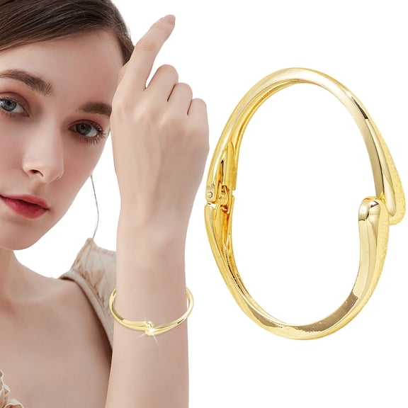 YYKihy Gold Bangle Bracelets For Women Teens Trendy Chunky Adjustable Cuff Bracelet Jewelry