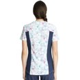 thumbnail image 3 of Tooniforms Scrubs Top For Women V-Neck Print TF780, L, Find Joy, 3 of 6