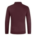 thumbnail image 3 of Pullover Sweaters for Men Turtleneck Long Sleeve Pullover Knitwear Solid Print Wine Xl, 3 of 9