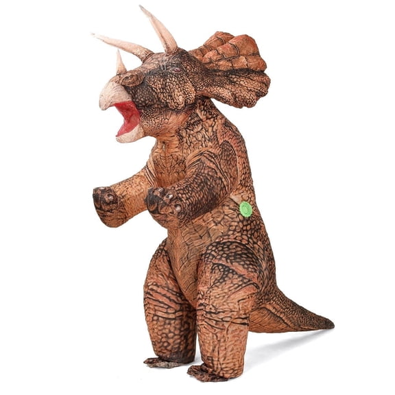 Inflatable Triceratops Costume Funny Dino Blow up Costume Suit for Halloween Party Cosplay