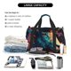 thumbnail image 5 of Fotbe Colorful Flower Goat Bolsa de Viaje con Estampado, Bolsa de Fin de Semana para Mujer con Compartimento para Zapatos, Bolsa de Gimnasio con Bolsillo Húmedo, 5 of 7