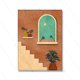 thumbnail image 1 of Cuadros de arte de pared de paisaje bohemio, pintura abstracta de terracota, puesta de sol, Colina, desierto, carteles impresos para sala de estar, decoración del hogar, 1 of 4