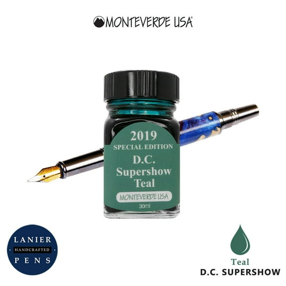 Monteverde Ink Bottle - 2019 DC Supershow Teal