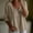 Khaki, variant on Ovbmpzd Plain Summer Tops for Women 2026 Casual Khaki Summer V-Neck Regular 3/4 Sleeve Blouses & Tops Summer Tops for Women 2026,XL