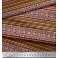 thumbnail image 3 of Soimoi Velvet Fabric Stripe & Mandala Kaleidoscope Decor Fabric Printed Yard 58 Inch Wide, 3 of 3