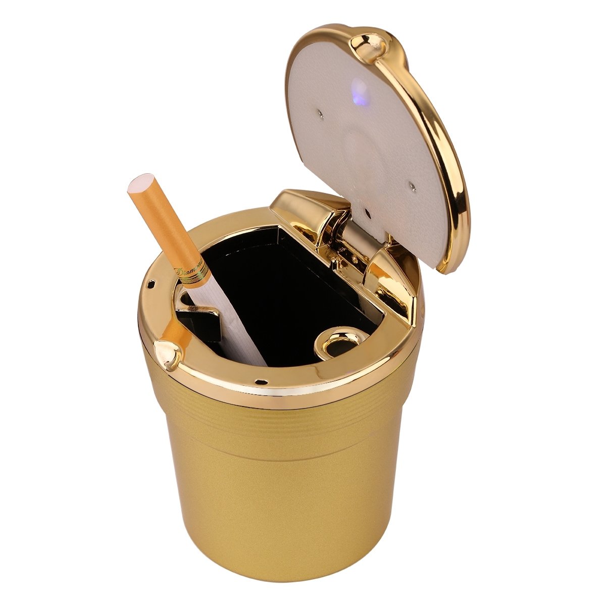 Auto Car Ashtray with Lid Self Extinguishing Ash Holder with Blue LED