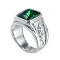thumbnail image 3 of 7-color Stones Engagement 17mm Rings 316L Stainless Steel Men's Silver Size 7-13, 3 of 8