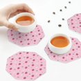 thumbnail image 7 of Pofeuu Strawberries Print Leather Coasters Set of 6, Round Cups Mugs Mat Pad for Home Kitchen Heat Resistant Drink Coasters,Octagon, 7 of 7