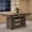grey, variant on Garvee 36" Farmhouse Counter Height Table with Wine Rack & 2 Drawers - Wooden 4-6 Person Bar Height Kitchen Table with Storage Shelves - Rectangular Pub Style-Gray