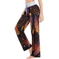 thumbnail image 3 of Women's Tribal Feather Dreamcatcher Heart Pajama Pants, Casual Pajama Bottoms Lounge Pants Wide Leg, 3 of 7