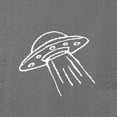thumbnail image 2 of Dalix UFO Embroidered Fleece Cropped Hoodie Cold Fall Winter Women in Deep Heather L Large, 2 of 5