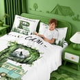 thumbnail image 3 of meiyoeat Retro Camper Kids Bed Sheets For Boys,Happy Camping Letter P Theme Full Size Sheets,4pcs,1 Flat Sheet,1 Fitted Sheet and 2 Pillowcases, 3 of 6