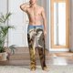 thumbnail image 2 of Fotbe Countryside Flower Cow Pantalones de Pijama para Hombre, Pantalones de Dormir, Pantalones de Casa con Cintura Ajustable y Bolsillos-XX-Large, 2 of 6