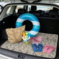 thumbnail image 2 of HUISEFOR Camo Bow Car Trunk Mat 29" x 39" Cargo Mat Rear Trunk Liner Non-Slip Anti-Scratch Cars Accessories Easy Installation Universal Fit for Most Cars SUV, 2 of 7