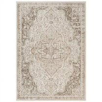 2 x 3 ft. Medallion Power Loom Area Rug, Cream