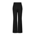 thumbnail image 2 of WREESH Womens Flare Leggings Pants Slim Pants High Waist Elastic Stretch Pants Open Fork Casual Pantspants Black, 2 of 6