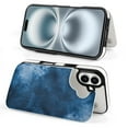 thumbnail image 4 of Compatible with iPhone 11 12 13 mini 14 15 16 Pro Max Plus Wallet Case with Card Holder, PU Leather Kickstand Card Slots Case ( Tie-Dye Blue, iPhone 16 Pro), 4 of 7