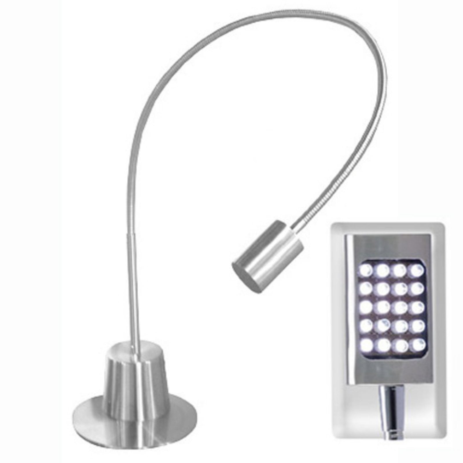 Led extended gooseneck desk lamp