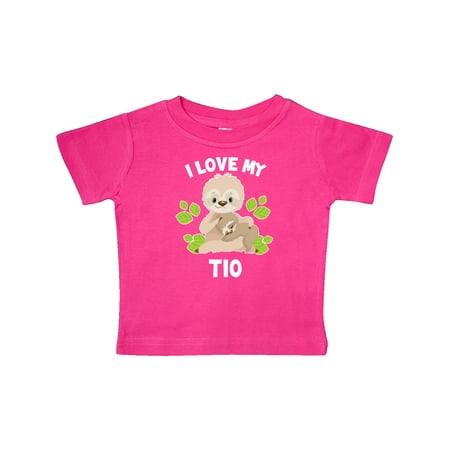 

Inktastic Cute Sloth I Love My Tio with Green Leaves Gift Baby Boy or Baby Girl T-Shirt