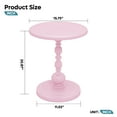 thumbnail image 7 of Pinmoco Round Side Table, Metal End Table, Anti-Rust and Waterproof Small Coffee Table for Living Room Bedroom Balcony, Pink, 7 of 7