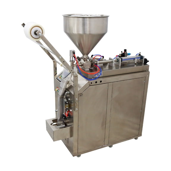 PreAsion Automatic Quantitative Paste Liquid Filling Packing Machine 10-100ml Stainless Steel Liquid and Paste Filling Sealing Machine Seal 20-30 Bags Per Minute
