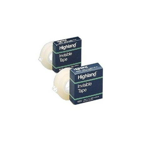 

Highland Invisible Tape - 0.75 Width X 83.33 Ft Length - 1 Core - Writable Surface Non-yellowing Stain Resistant - 6 / Pack - Clear (6200341000)