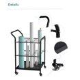 Petoto Blueprint Roll File Holder Storage with Wheels 12 Slots Metal