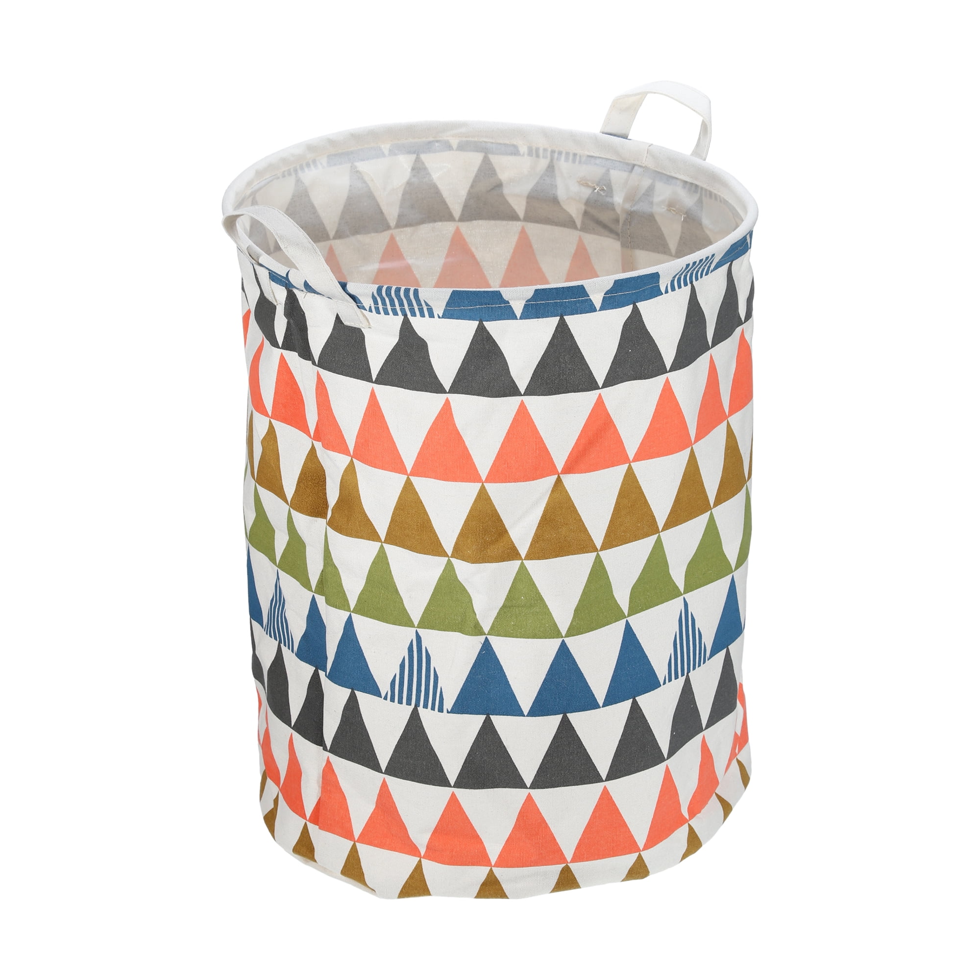 Unique Bargains Foldable Cylindrical Laundry Basket 15.75"x13.78" 40L Assorted Color
