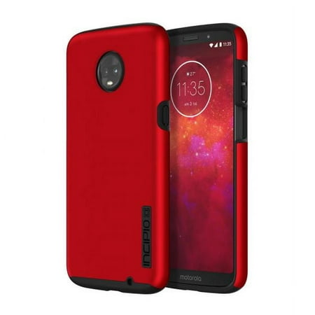 Incipio DualPro Dual-Layer Protection Phone Case for Motorola Moto Z3, Red/Black