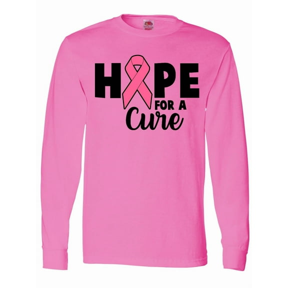 Inktastic Breast Cancer Hope for a Cure Long Sleeve T-Shirt