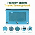 thumbnail image 5 of BAZIC 3 Ring Pencil Pouch, Mesh Window, Pastel Color, 6-Pack, 5 of 9