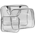 thumbnail image 1 of 3PCS Cosmetic Bag Set See through Portable Makeup Bag Toiletry Pouch for Travel, 1 of 5