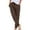 Brown, variant on Kureaily Women's Drawstring Elastic Knitted Waist Belted Pocketed Pants Women Stretchy Trousers