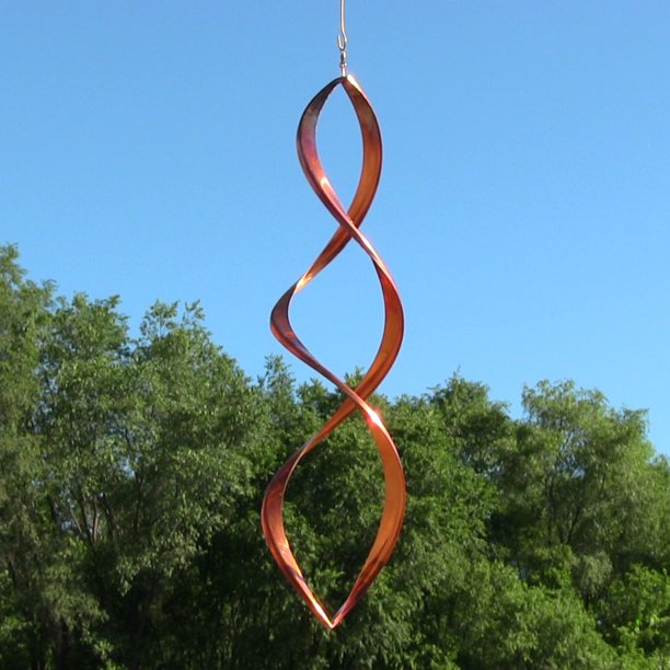 Sunnydaze Gemini Copper Wind Spinner Garden Lawn Accent Large