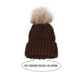 thumbnail image 3 of Ecqkame Kids Winter Beanie Hat Circle Scarf Set Warm Fleece Knitted Hat Ski Skull Cap Neck Warmer for Boys Girls 2Pc Coffee Free Size, 3 of 6